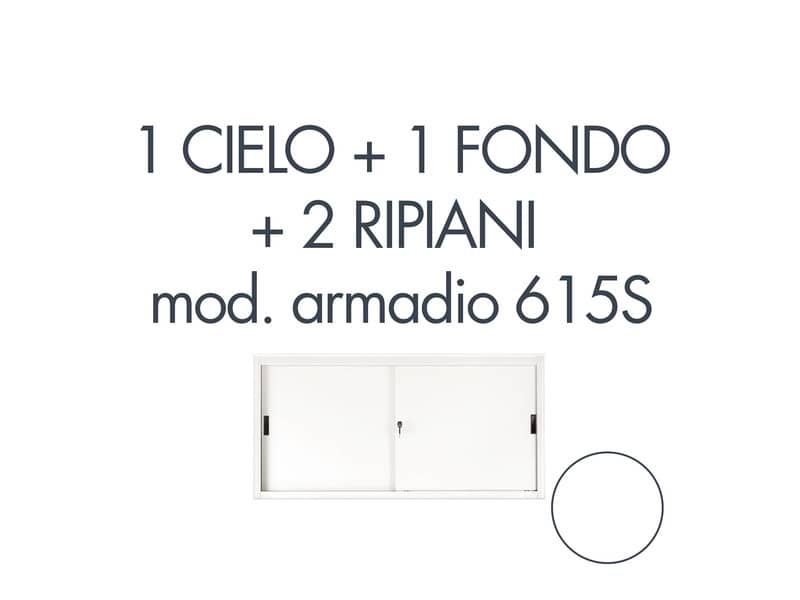 Set 1 cielo + 1 fondo + 2 piani per armadio Tecnical 2 615S bianco 805141163025