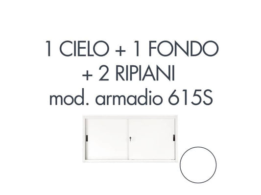 Set 1 cielo + 1 fondo + 2 piani per armadio Tecnical 2 615S bianco 805141163025