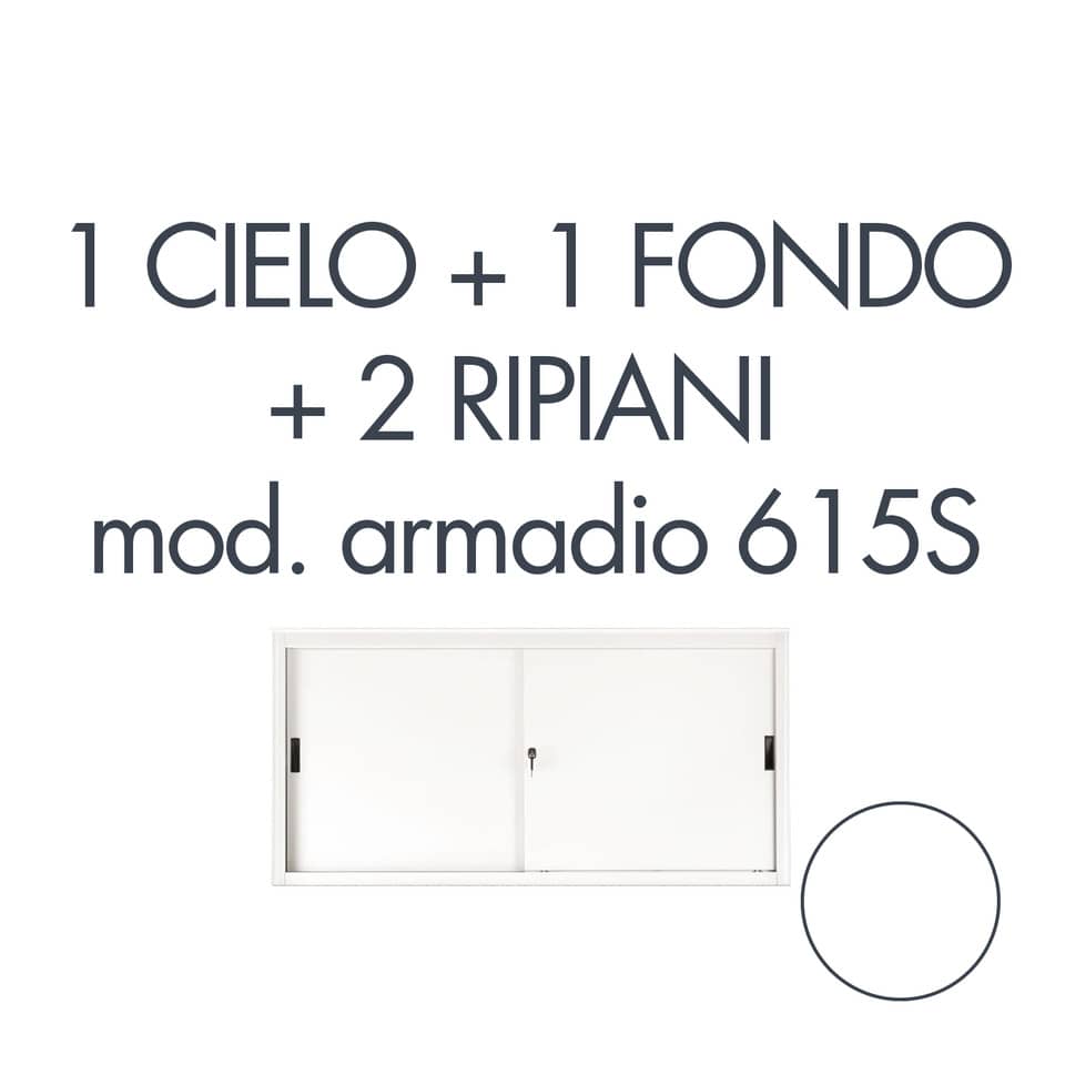Set 1 cielo + 1 fondo + 2 piani per armadio Tecnical 2 615S bianco 805141163025