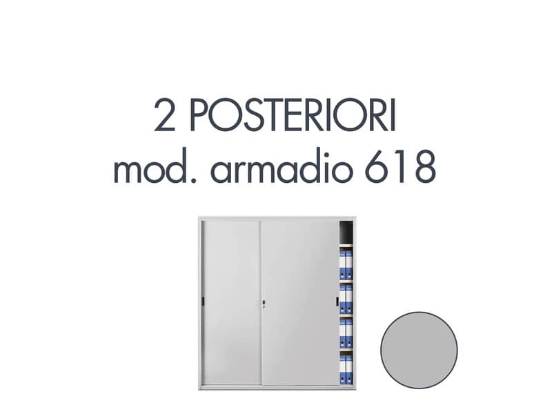 Set 2 posteriori per armadio Tecnical 2 618 grigio 805141163058
