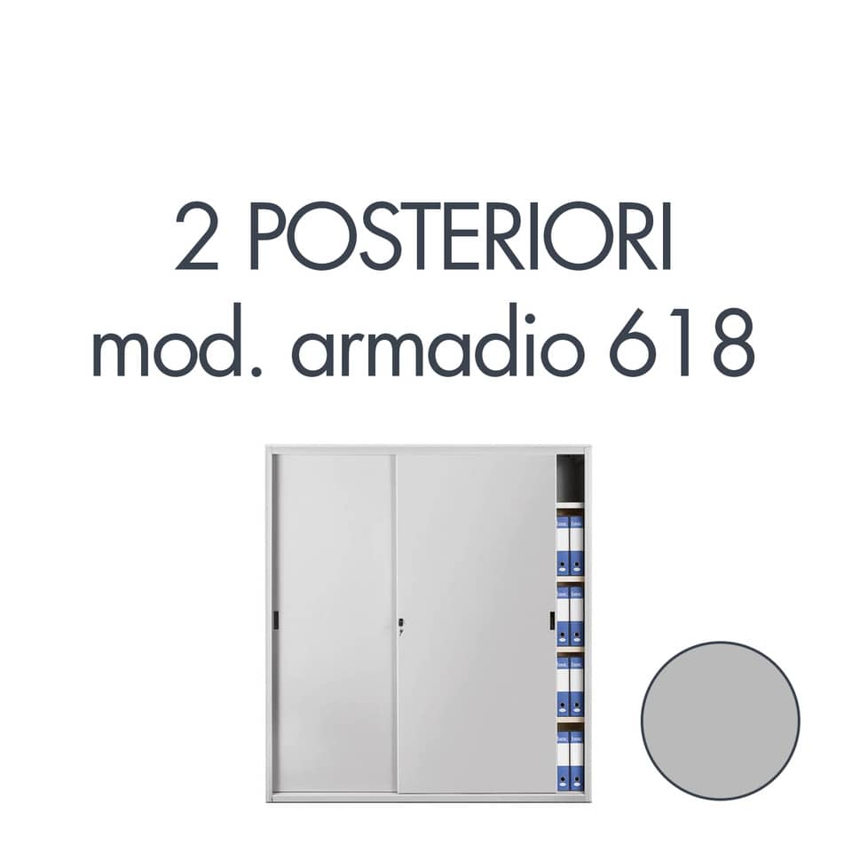 Set 2 posteriori per armadio Tecnical 2 618 grigio 805141163058