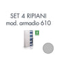 Set 4 ripiani per armadio 610 grigio  Tecnical 2 - 805141163014