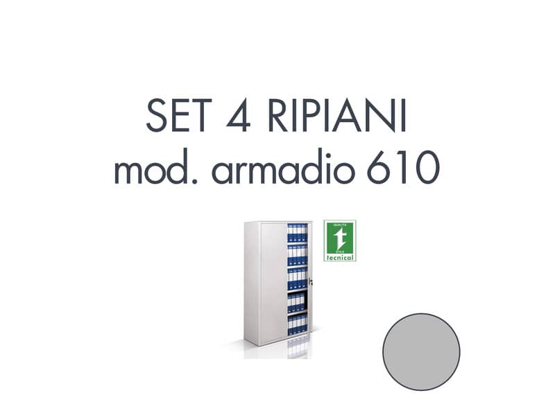 Set 4 ripiani per armadio 610 grigio  Tecnical 2 - 805141163014