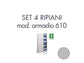 Set 4 ripiani per armadio 610 grigio  Tecnical 2 - 805141163014