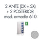 Set 1 porta DX + 1 porta SX + 2 posteriori per armadio 610 grigio Tecnical 2 - 805141163012