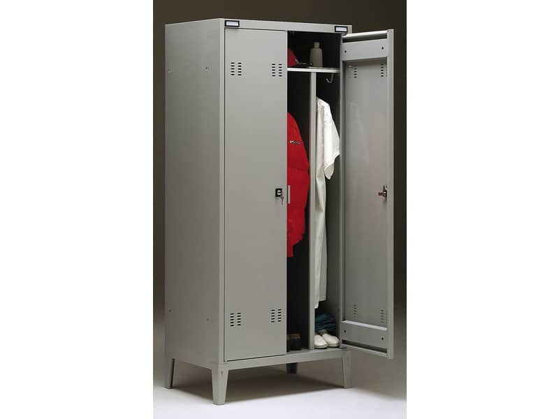 Spogliatoio sporco/pulito Tecnical 2 a 2 posti acciaio 7/10 monoblocco 80x47x180 cm - C2-SP