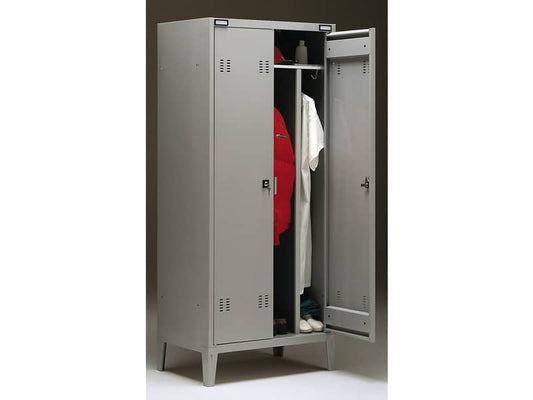 Spogliatoio sporco/pulito Tecnical 2 a 2 posti acciaio 7/10 monoblocco 80x47x180 cm - C2-SP