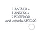 Set 1 porta sx + 1 porta dx + 2 posteriori per armadio Tecnical 2 A-ECO-90 bianco - 805141163081
