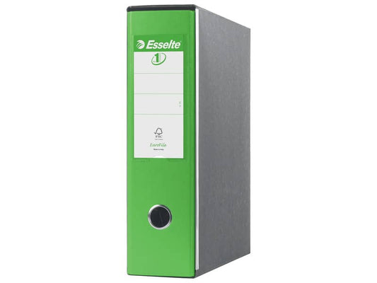 Registratori con custodia Esselte G53 Eurofile commerciale Dorso 8 cm cartone rivestito in PP verde vivida - 390753940
