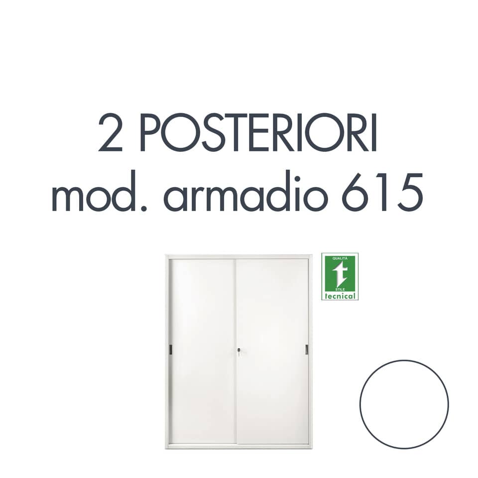 Set 2 posteriori per armadio Tecnical 2 615 bianco 805141163047