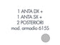 Set 1 porta sx + 1 porta dx + 2 posteriori per armadio Tecnical 2 615S grigio - 805141163024