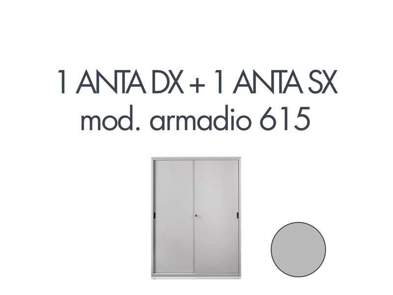Set 1 porta sx+ 1 porta dx per armadio Tecnical 2 615 grigio 805141163046