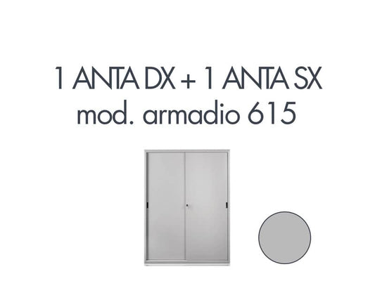 Set 1 porta sx+ 1 porta dx per armadio Tecnical 2 615 grigio 805141163046