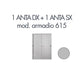 Set 1 porta sx+ 1 porta dx per armadio Tecnical 2 615 grigio 805141163046