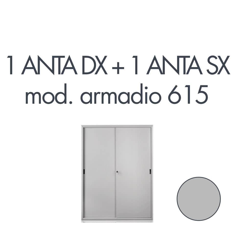 Set 1 porta sx+ 1 porta dx per armadio Tecnical 2 615 grigio 805141163046