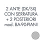 Set 1 porta sx + 1 porta dx + 2 posteriori per armadio Tecnical 2 BA-90-PIANI grigio - 805141163066