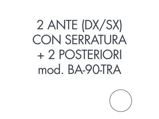 Set 1 porta sx + 1 porta dx +2 posteriori per armadio Tecnical 2 BA-90-TRA bianco - 805141163069