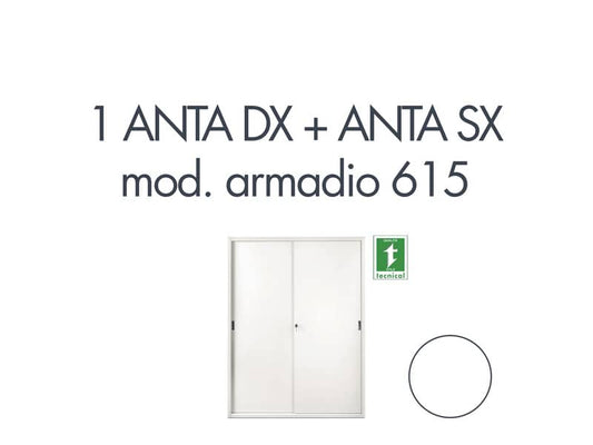Set 1 porta sx+ 1 porta dx per armadio Tecnical 2 615 bianco 805141163045