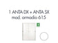 Set 1 porta sx+ 1 porta dx per armadio Tecnical 2 615 bianco 805141163045