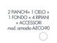 Set 2 fianchi + 1 cielo + 1 fondo + 4 ripiani + accessori per armadio Tecnical 2 A-ECO-90 bianco - 805141163083