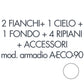 Set 2 fianchi + 1 cielo + 1 fondo + 4 ripiani + accessori per armadio Tecnical 2 A-ECO-90 bianco - 805141163083
