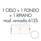 Set 1 cielo + 1 fondo + 1 piano per armadio Tecnical 2 612S bianco 805141163019