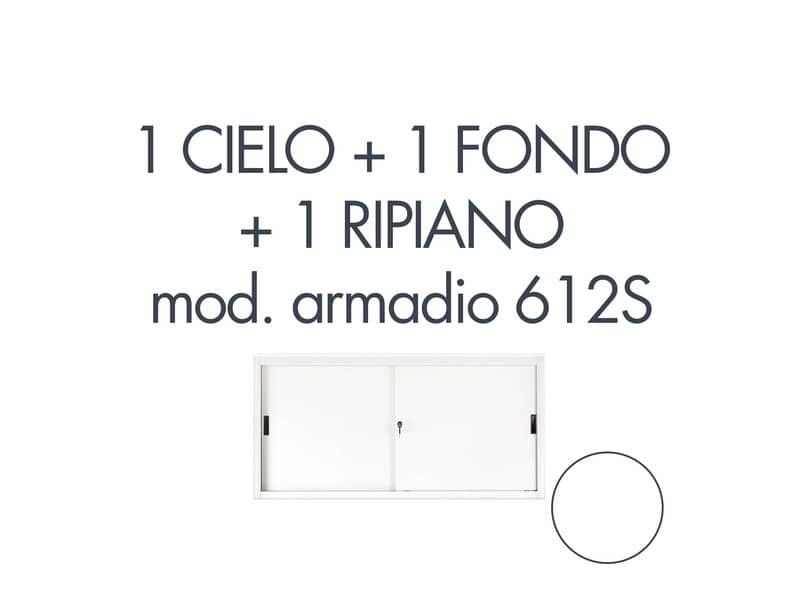 Set 1 cielo + 1 fondo + 1 piano per armadio Tecnical 2 612S bianco 805141163019