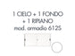 Set 1 cielo + 1 fondo + 1 piano per armadio Tecnical 2 612S bianco 805141163019