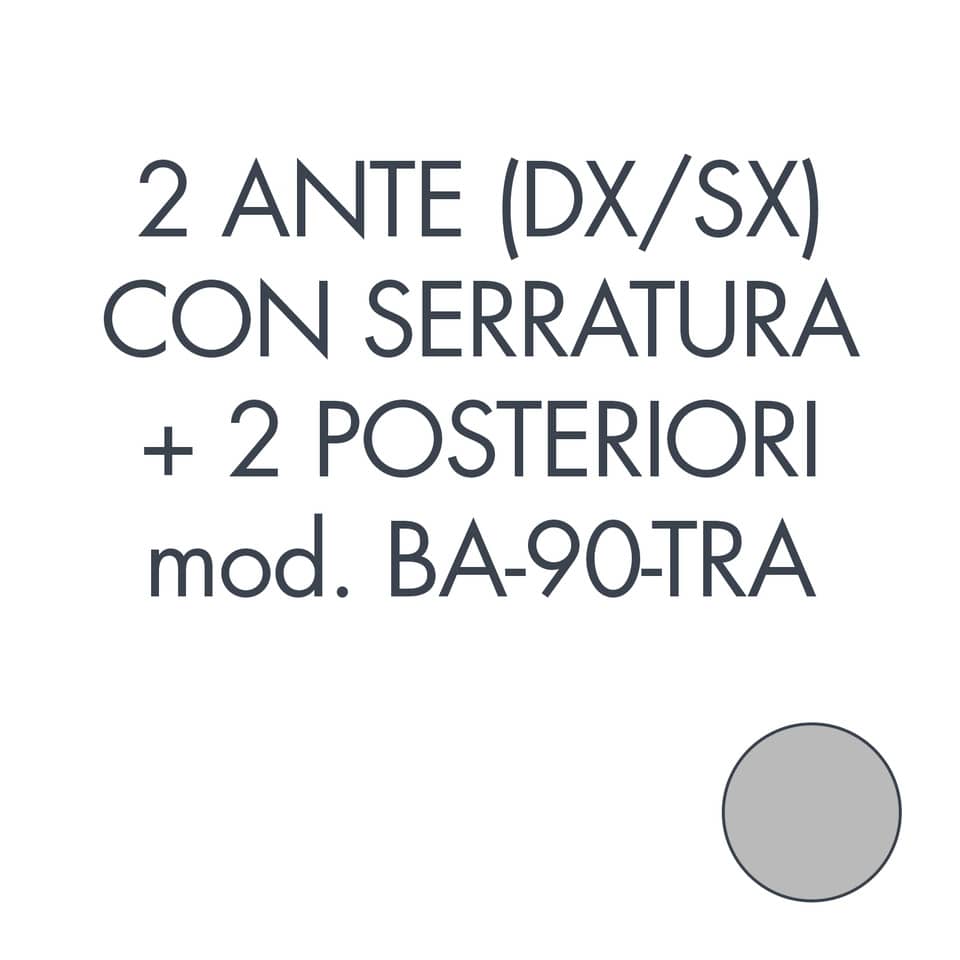 Set 1 porta sx + 1 porta dx +2 posteriori per armadio Tecnical 2 BA-90-TRA grigio - 805141163070