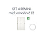 Set 4 ripiani per armadio Tecnical 2 612 612-BA BIANCO 805141163039