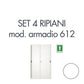 Set 4 ripiani per armadio Tecnical 2 612 612-BA BIANCO 805141163039