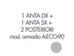Set 1 porta sx + 1 porta dx + 2 posteriori per armadio Tecnical 2 A-ECO-90 grigio - 805141163082