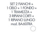 Set 2 fianchi+1 cielo+1 fondo+1 tramezza +3 piani corti+1 piano lungo per armadio Tecnical 2 BA-60-TRA bianco 805141163079