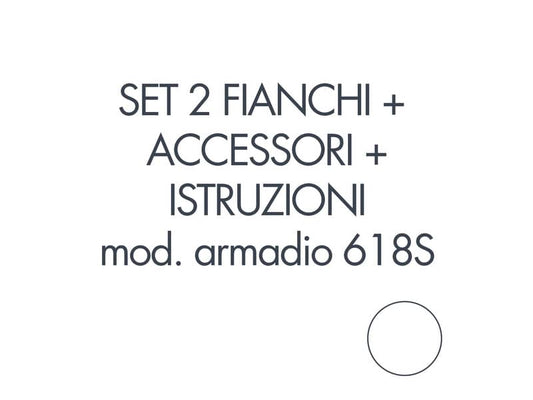 Set 2 fianchi + accessori + istruzioni per l'uso per armadio tecnical 2 618S bianco - 805141163027