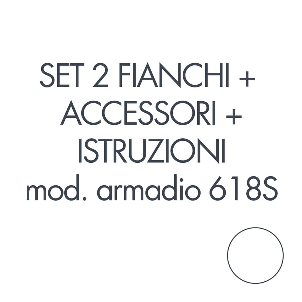 Set 2 fianchi + accessori + istruzioni per l'uso per armadio tecnical 2 618S bianco - 805141163027