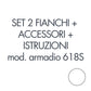 Set 2 fianchi + accessori + istruzioni per l'uso per armadio tecnical 2 618S bianco - 805141163027