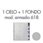 Set 1 cielo + 1 fondo armadio Tecnical 2 618 grigio 805141163054
