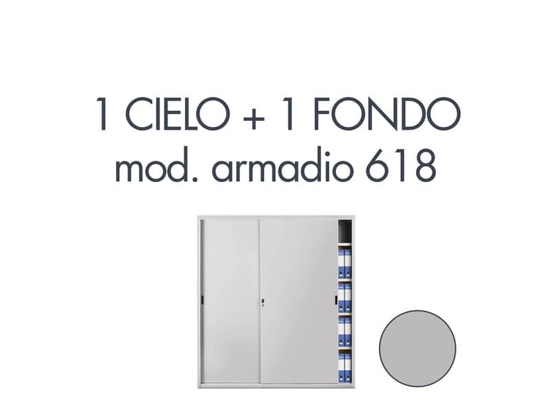 Set 1 cielo + 1 fondo armadio Tecnical 2 618 grigio 805141163054