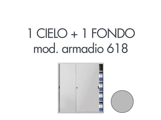 Set 1 cielo + 1 fondo armadio Tecnical 2 618 grigio 805141163054