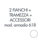Set 2 fianchi + 1 tramezza + accessori + istruzioni per armadio Tecnical 2 618 bianco - 805141163051