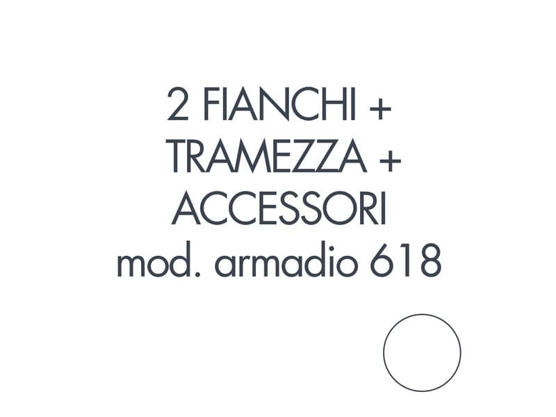 Set 2 fianchi + 1 tramezza + accessori + istruzioni per armadio Tecnical 2 618 bianco - 805141163051