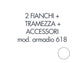 Set 2 fianchi + 1 tramezza + accessori + istruzioni per armadio Tecnical 2 618 bianco - 805141163051