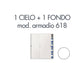 Set 1 cielo + 1 fondo armadio Tecnical 2 618 bianco 805141163053