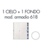 Set 1 cielo + 1 fondo armadio Tecnical 2 618 bianco 805141163053