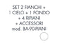 Set 2 fianchi + 1 cielo + 1 fondo + 4 ripiani + accessori per armadio Tecnical 2 BA-90-PIANI bianco - 805141163067