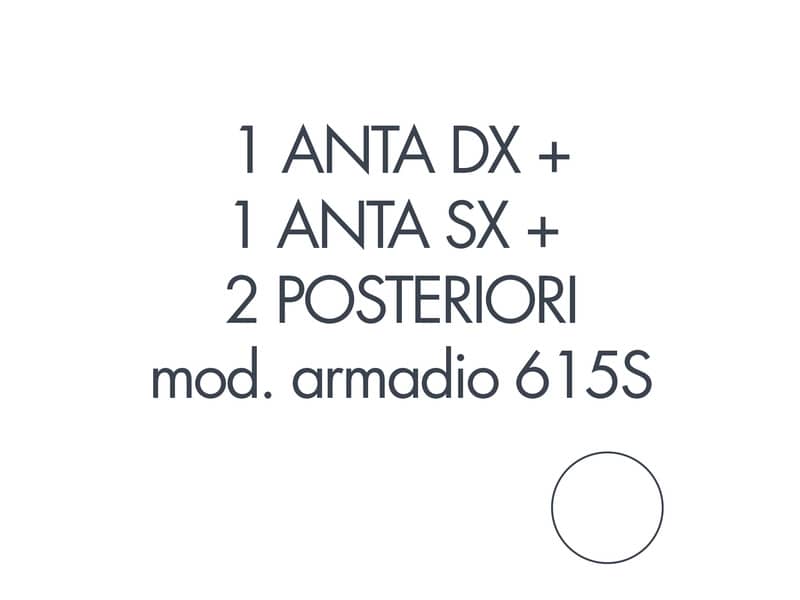 Set 1 porta sx + 1 porta dx + 2 posteriori per armadio Tecnical 2 615S bianco - 805141163023