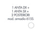 Set 1 porta sx + 1 porta dx + 2 posteriori per armadio Tecnical 2 615S bianco - 805141163023