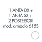 Set 1 porta sx + 1 porta dx + 2 posteriori per armadio Tecnical 2 615S bianco - 805141163023