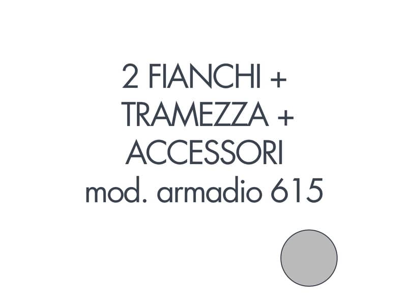 Set 2 fianchi + 1 tramezza + accessori + istruzioni per armadio Tecnical 2 615 grigio - 805141163042