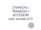 Set 2 fianchi + 1 tramezza + accessori + istruzioni per armadio Tecnical 2 615 grigio - 805141163042